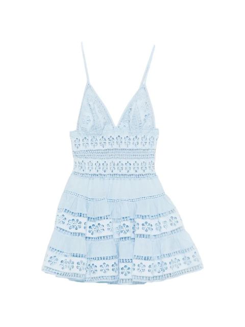 Charo Ruiz Ibiza Isca broderie-anglaise mini dress - Blue - zdjęcie produktu nr 1
