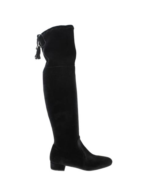 Prada velvet over-the-knee boots - Black - zdjęcie produktu nr 1
