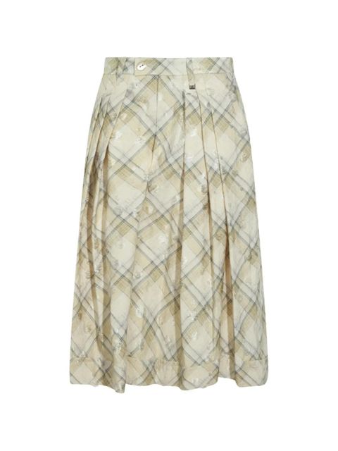 Vivienne Westwood plaid pleated skirt - Neutrals - zdjęcie produktu nr 1