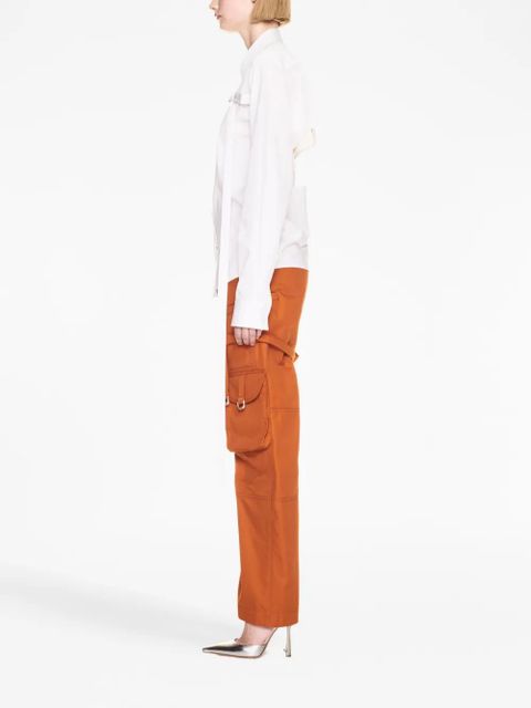 Off-White buckled cotton-poplin shirt