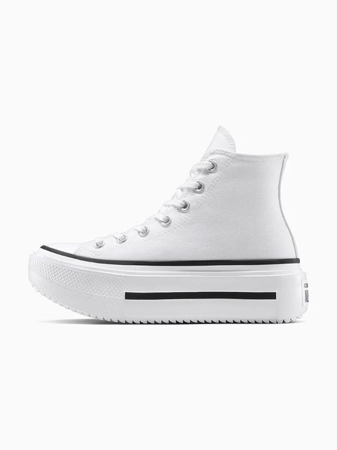 Converse trampki Chuck Taylor All Star Lift Double Stack unisex kolor biały A12976C