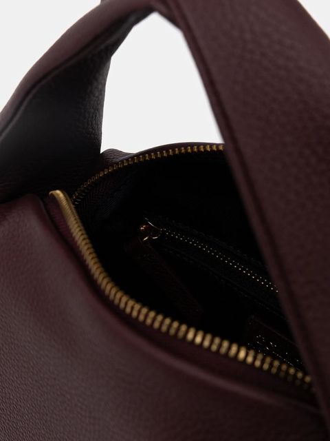 Tommy Hilfiger torebka skórzana kolor bordowy AW0AW18150