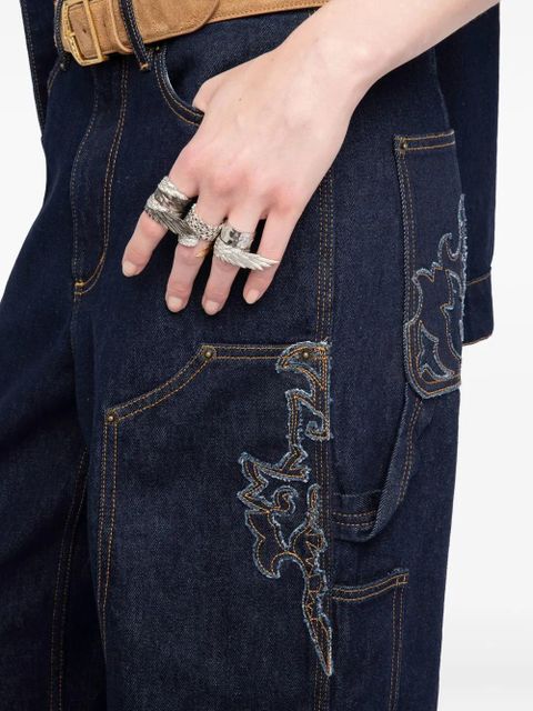 Zadig&Voltaire embroidered-details wide-leg jeans - Blue