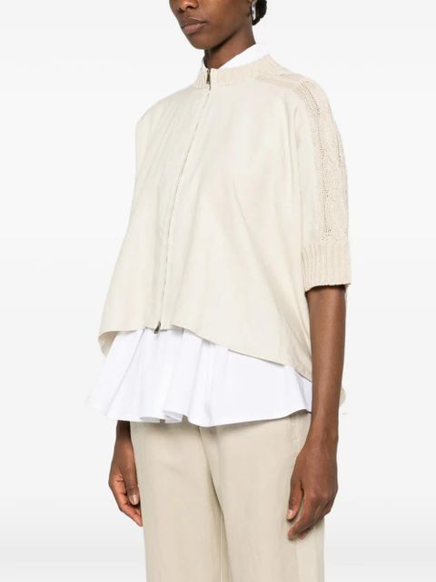 Max Mara Meresia cable-knit zip cardigan - Neutrals