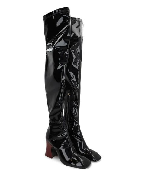 Chloé patent-finish over-the-knee boots - Black - zdjęcie produktu nr 2