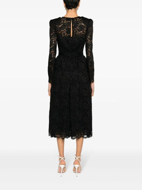 Self-Portrait detachable-belt floral-lace dress - Black - zdjęcie produktu nr 2