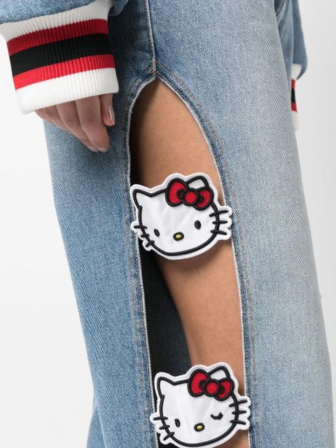 GCDS Hello Kitty cut-out jeans - Blue