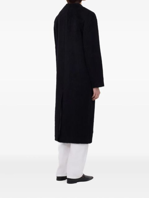 LouLou de Saison VOSS V-neck structured-shoulder coat - Black