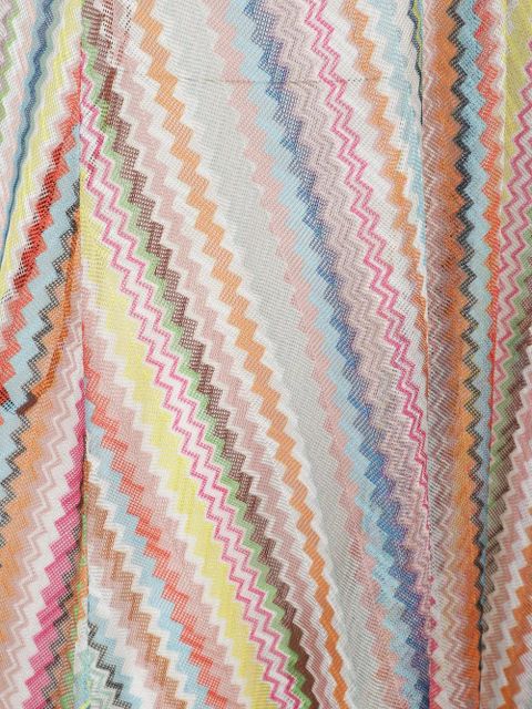 Missoni V-neck zig-zag-pattern dress - Blue