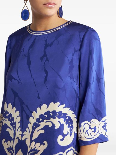 ETRO jacquard-pattern dress - Blue