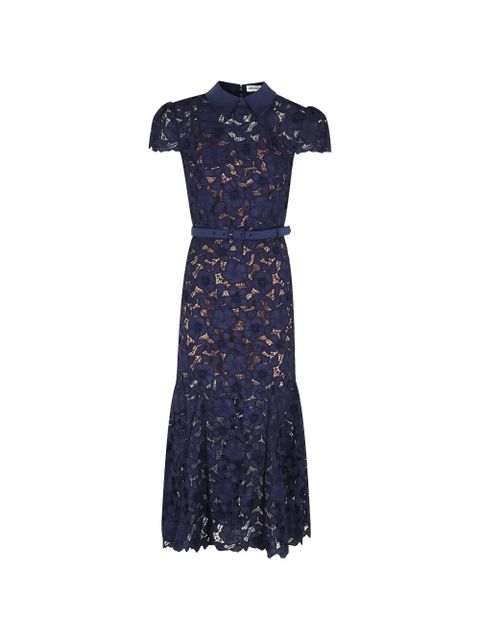 Self-Portrait midi Guipure lace dress - Blue - zdjęcie produktu nr 1