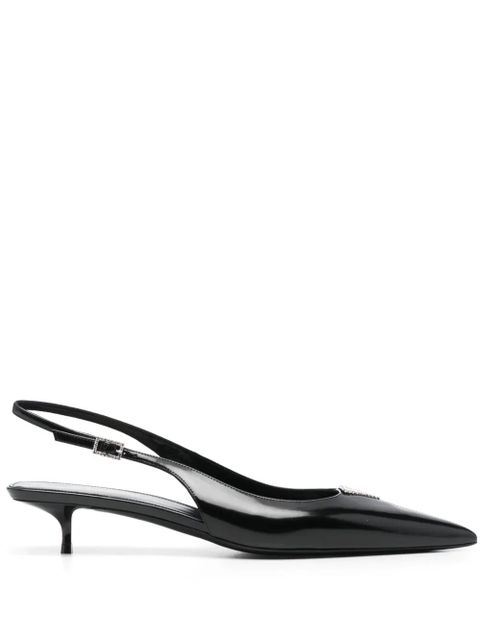 Saint Laurent Cherish 30mm rhinestone-embellished pumps - Black - zdjęcie produktu nr 1