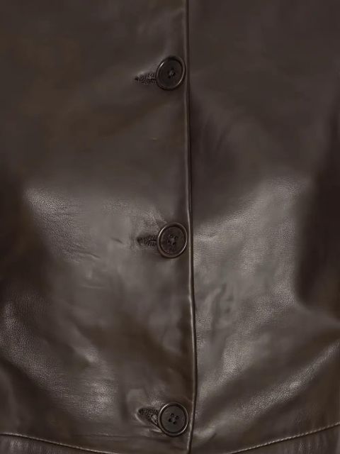 ROTATE BIRGER CHRISTENSEN flared leather jacket - Brown