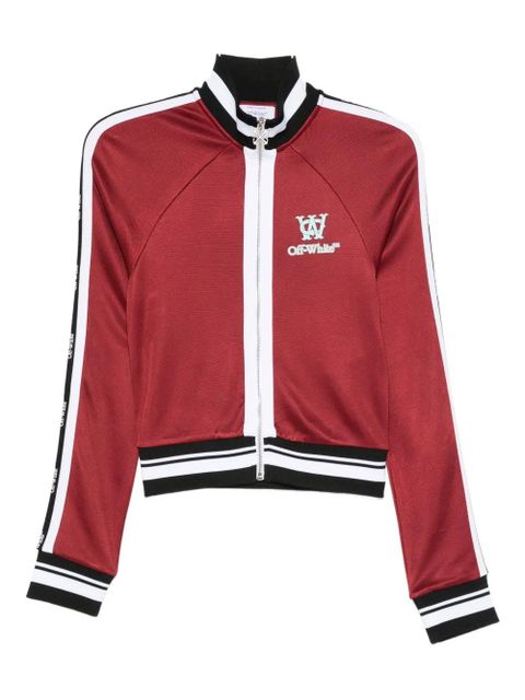 Off-White stripe-trim track jacket - Red