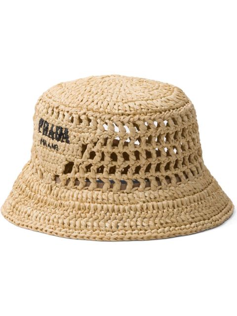 Prada woven straw hat - Neutrals - zdjęcie produktu nr 1