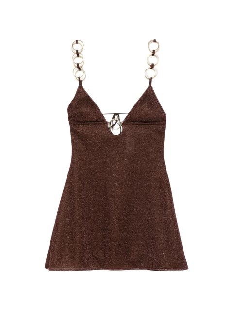 Oséree Lumière ring-detail mini dress - Brown - zdjęcie produktu nr 1