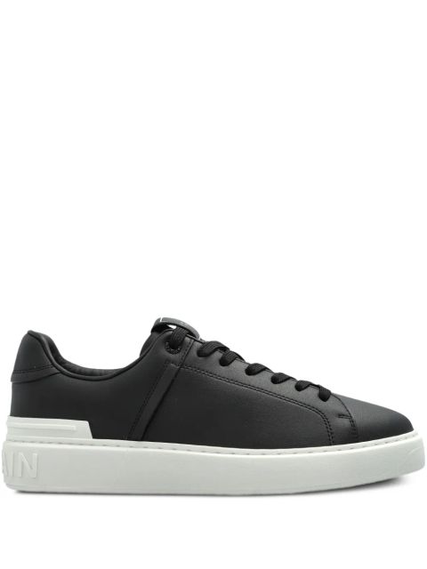 Balmain leather sneakers - Black