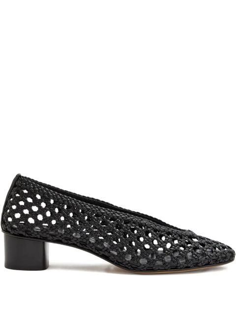 Le Monde Beryl 40mm woven-leather pumps - Black - zdjęcie produktu nr 1