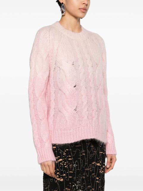 Maison Margiela ombré cable-knit jumper - Pink - zdjęcie produktu nr 2