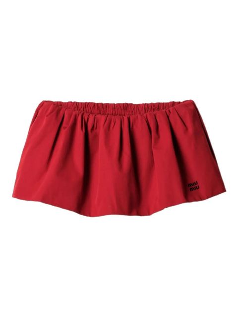Miu Miu poplin mini skirt - Red - zdjęcie produktu nr 1