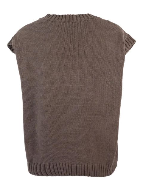 Weekend Max Mara floral-embroidered V-neck sweater - Brown - zdjęcie produktu nr 2