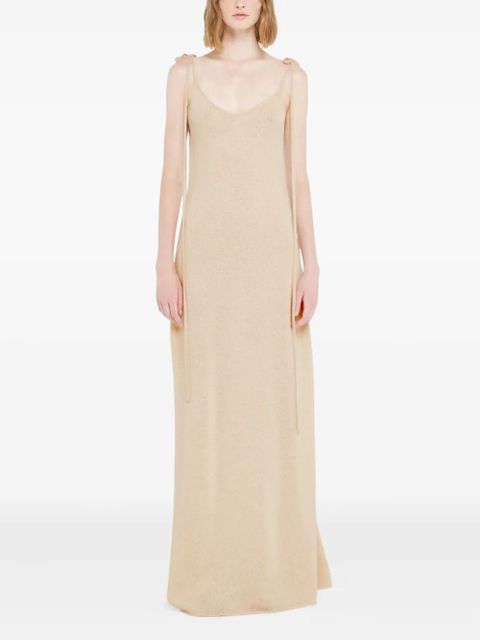 Alanui tie-strap finest maxi dress - Neutrals