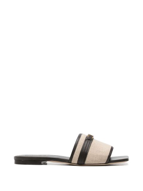 Tod's T Timeless leather-trimmed sandals - Neutrals - zdjęcie produktu nr 1