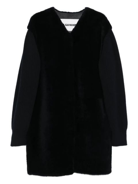 Jil Sander ribbed lamb fur coat - Blue - zdjęcie produktu nr 1