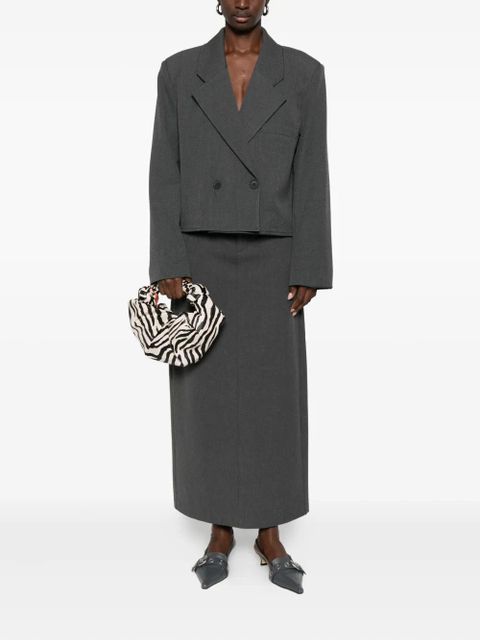 Eleh high-waisted straight skirt - Grey