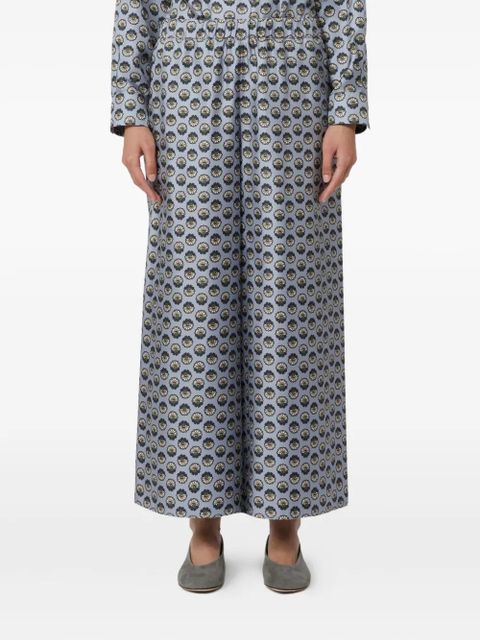 Weekend Max Mara silk wide-leg trousers - Blue - zdjęcie produktu nr 2