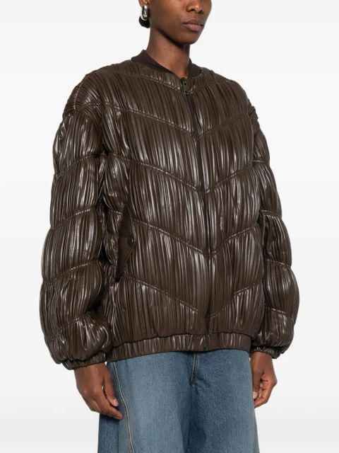 ROTATE BIRGER CHRISTENSEN pleated bomber jacket - Brown - zdjęcie produktu nr 2