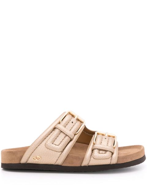Valentino Garavani Fussbet double-strap slides - Gold - zdjęcie produktu nr 1