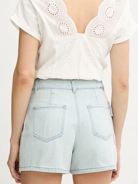 Morgan spódnicospodnie jeansowe damskie kolor niebieski gładkie high waist SHAZAZ