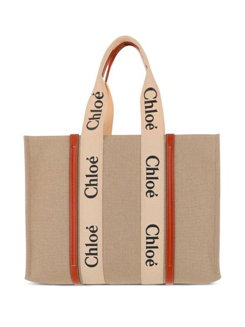 Chloé large Woody tote bag - Neutrals - zdjęcie produktu nr 2