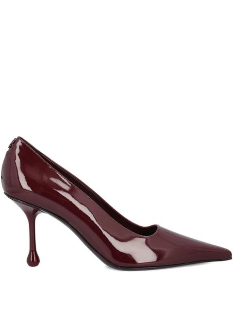 Jimmy Choo 80mm Ixia patent-leather pointed-toe pumps - Red - zdjęcie produktu nr 1