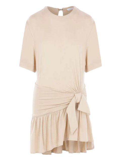 Rabanne tie-detail ruffle dress - Neutrals - zdjęcie produktu nr 1