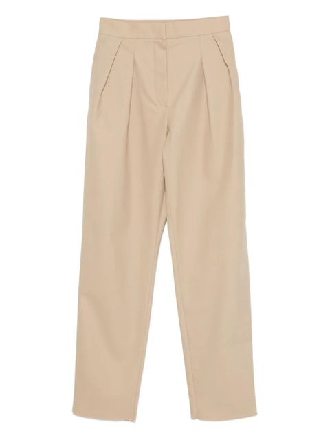Max Mara Dede pleated raw-edge trousers - Neutrals - zdjęcie produktu nr 1
