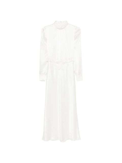 Alessandra Rich high-neck ruffled silk midi dress - White - zdjęcie produktu nr 1