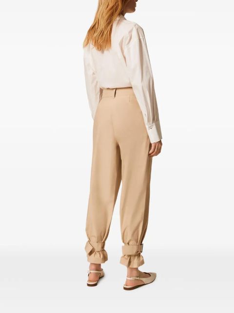 TWINSET buckled tailored trousers - Neutrals