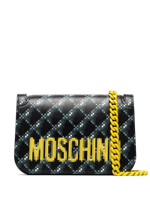 Moschino blurred logo print shoulder bag - Black - zdjęcie produktu nr 1