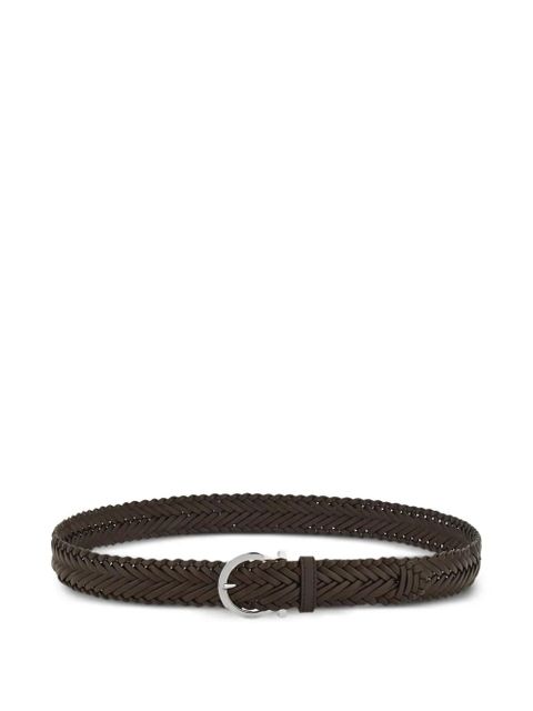 Ferragamo braided buckle belt - Brown - zdjęcie produktu nr 1