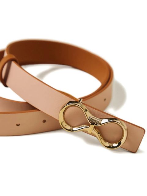 TWINSET logo-buckle reversible leather belt - Brown