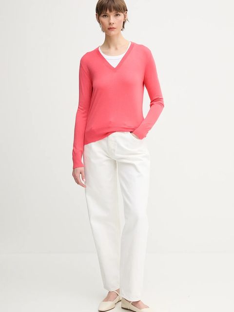 United Colors of Benetton sweter z domieszką jedwabiu - zdjęcie produktu nr 2