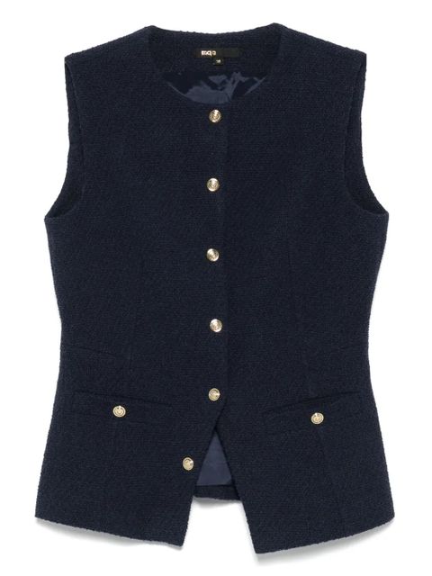 Maje bouclé vest - Blue - zdjęcie produktu nr 1
