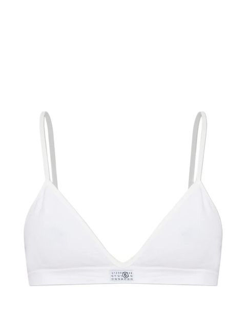 MM6 Maison Margiela label triangle bra - White - zdjęcie produktu nr 1