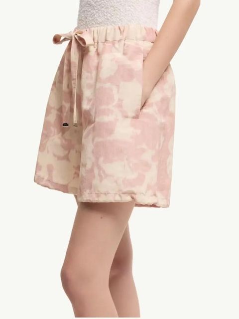 Moncler floral-print chiné shorts - Pink