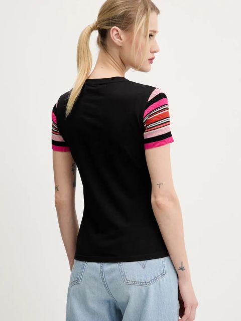 Desigual t-shirt MINNIE damski kolor czarny 25SWTK39