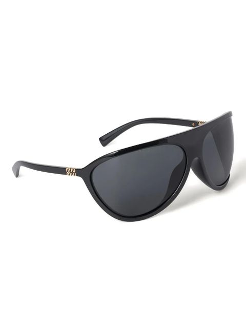 Miu Miu Eyewear geometric-frame sunglasses - Black