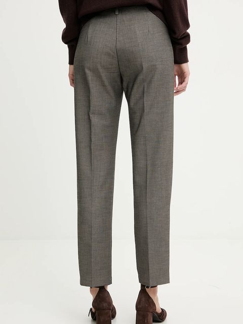 Answear.LAB spodnie damskie kolor zielony proste high waist