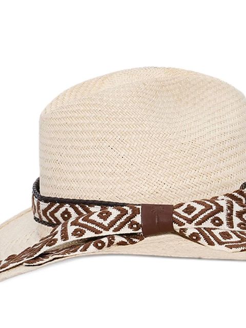 Johanna Ortiz patterned ribbon hat - Neutrals - zdjęcie produktu nr 2